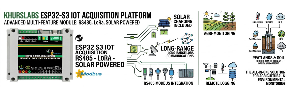 ESP32S3 IOT Acquisition Solar Powered